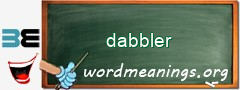 WordMeaning blackboard for dabbler